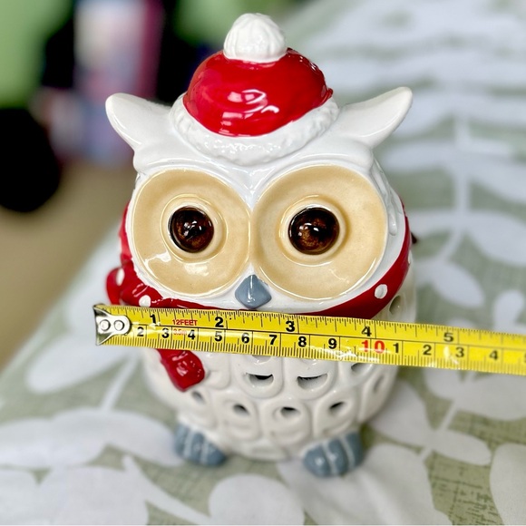 Christmas Festive Owl Nature Scented Cinnamon Caramel Latte Ceramic Accent - Picture 8 of 9